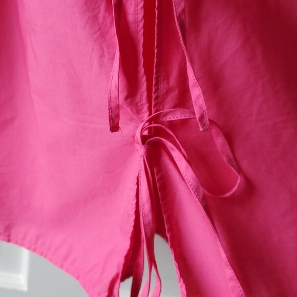 H&M PINK PUFF SLEEVE COTTON TOP XS - Picture 3 of 8